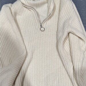 SHEIN Cream Turtleneck Sweater